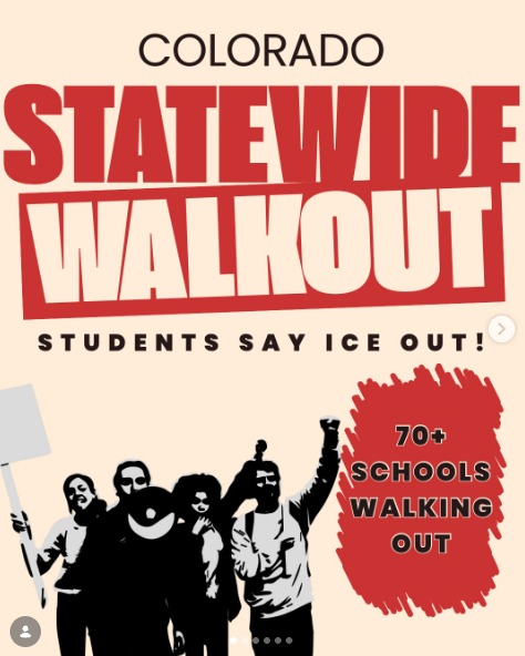 TheLoganWheeler's tweet photo. 🚨 #BREAKING 🚨

Colorado students are being organized to walk out of class Friday to protest ICE.

A Denver rally is planned at noon at La Alma Park, and activists are pushing kids to leave school to fight immigration enforcement.

ICE’s job is to enforce the law.

Pulling students out of class to protest that isn’t education it’s politics.

Parents should decide if their kids skip school for it.

Image from @libsoftiktok