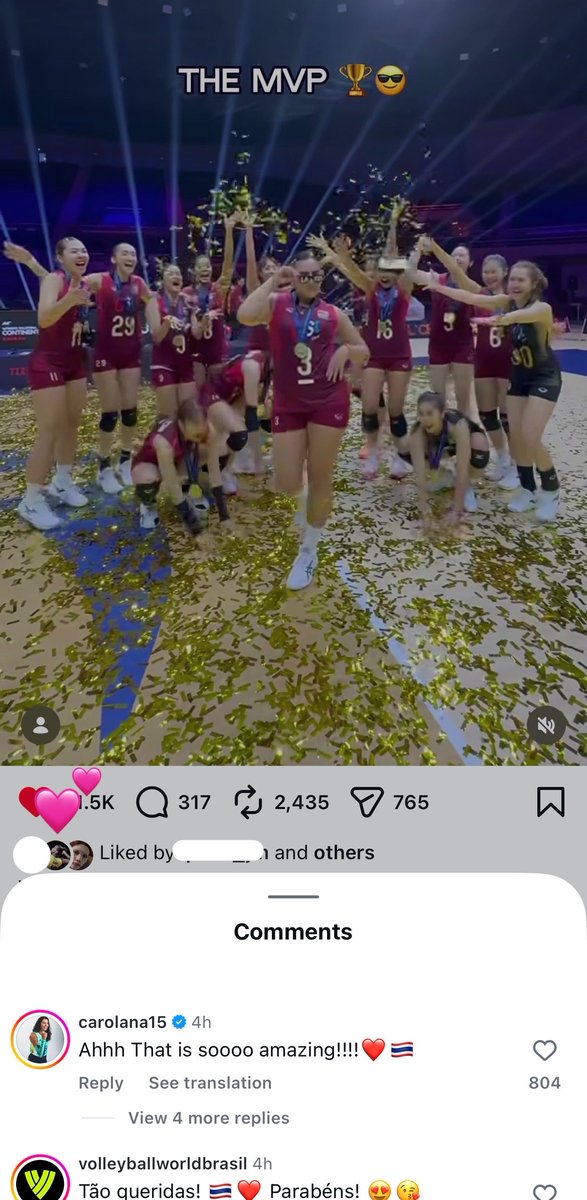 gabigajai10's tweet photo. แครอล น่ารักมากกกก เม้นให้สาวไทยตลอด คิดถึงนะเจ้าแม่บล็อค🥹 กาบี้ก็มากดใจให้อีก ไหนจะแอค วลบว บราซิลมาเม้นด้วย พวกเธอน่ารักเกินไปละ 

#วอลเลย์บอลหญิง https://t.co/SlzyWyDZZn