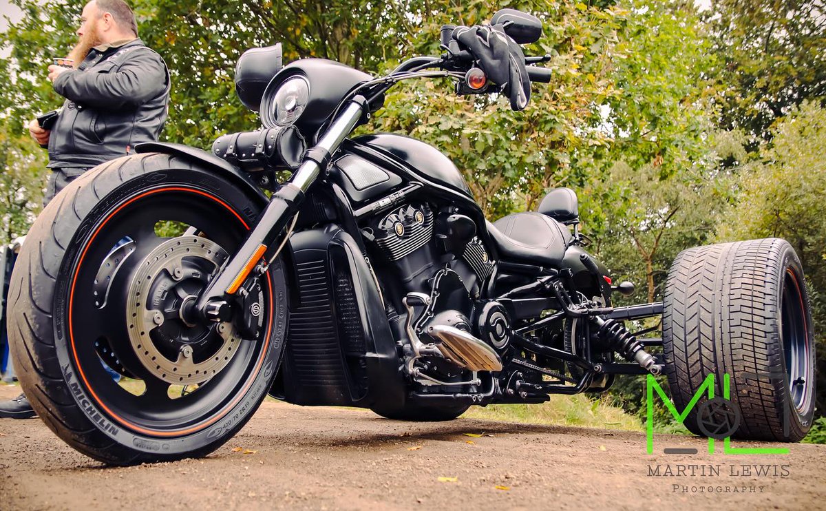 MathildeLaax's tweet photo. An old favorite from last year’s Legenderry Car Show in Derry. This Harley-Davidson trike, powered by a Porsche engine, is an absolute weapon—thrilling and terrifying at the same time. Would you take it for a spin? Like yes, dislike no. https://t.co/2QNmfwTVtR