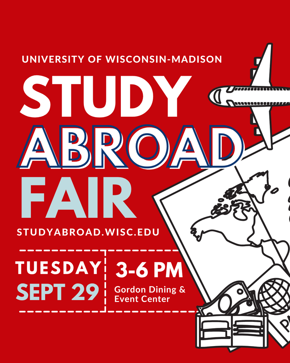 uw_irisgc's tweet photo. Tuesday, September 29th from 3-6pm the all-campus Study Abroad Fair returns to Gordon Dining &amp; Event Center. Check out @IAPstudyabroad for more info! https://t.co/j5rdizALIC