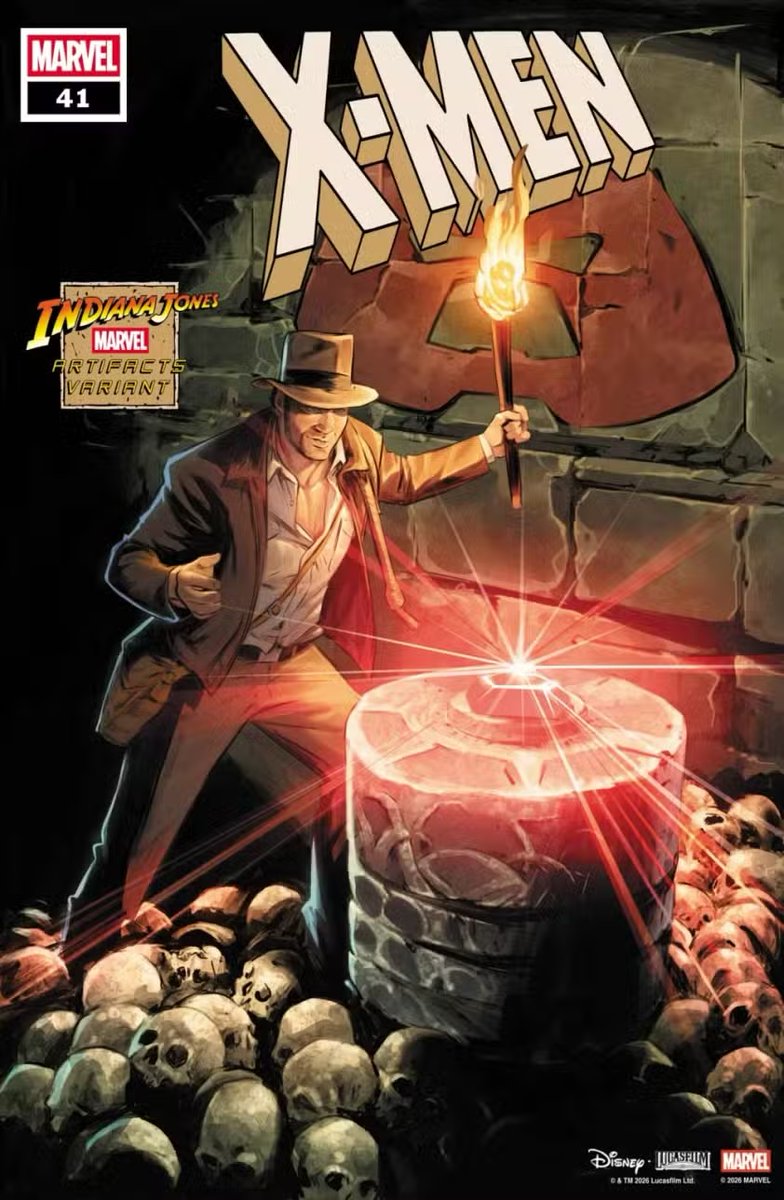 screenrant's tweet photo. #MarvelComics officially announces its first official #IndianaJones x Marvel crossover, which takes the form of the upcoming Indiana Jones Marvel Artifacts covers, illustrated by a star-studded group of comic book artists. ⭐️

Read More: https://t.co/TTcJlyXWYh https://t.co/3bzSaTSZyZ