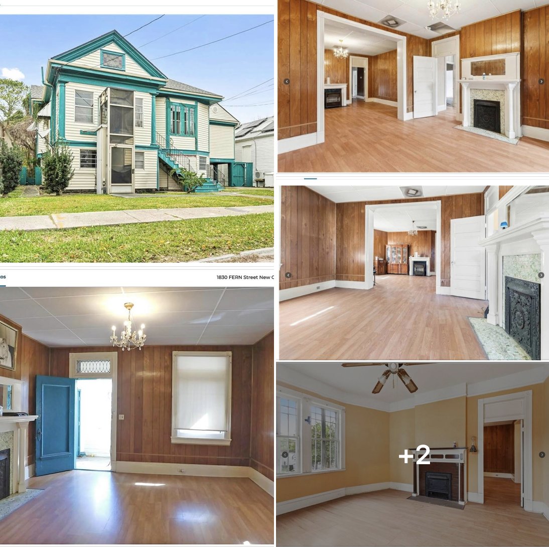 CarrolltonWatch's tweet photo. 1830 Fern in the Carrollton Historic District.   
New owner wants to demolish to grade. Please send a public comment by tomorrow, Sept. 1, by 4 p.m. to wcargile@nola.gov at the HDLC. HDLC Staff is recommending DENIAL of the demolition request. 
This house was purchased as a teardown and is being neglected in the meantime.   Staff recommendation: https://t.co/EStZTyo5hB   
Meeting takes place in Council Chambers, City Hall, on Wed., Sept. 2, at 1 p.m.   

See more information at: https://t.co/xcwhnYE33K  

SAMPLE EMAIL 
TO:
wcargile@nola.gov
SUBJECT:
Oppose demolition of 1830 Fern Street
MESSAGE:
I oppose the purchase/redevelopment of 1830 Fern as a teardown. Please deny the demolition in agreement with the Staff Report.

@CityOfNOLA 
@PRCNO 
@NOLAnews 
@nolacampanella