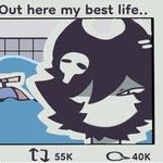 TeamWeirdoFpe's tweet photo. [🦇] "..."

"...Did someone say drugs?"

[🎀] "SKELLY, NOOOOO!" https://t.co/asf7fQM6pL