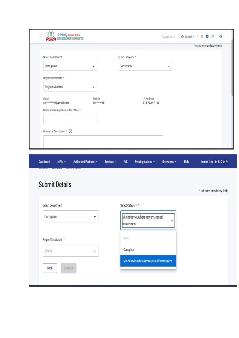CAHimankSingla's tweet photo. INCOME TAX PORTAL NOW ALLOWS TAXPAYERS TO REPORT CORRUPTION & HARASSMENT!

The Portal has introduced a dedicated window for raising grievances relating to corruption, allowing a complainant to provide details such as the name and designation of the officer involved and a description of the issue.

Interestingly, the grievance categories also include misbehaviour, harassment and sexual harassment.

This is a significant step.

Many taxpayers who face corruption, harassment or inappropriate conduct may hesitate to make a formal complaint... either because they are unaware of the appropriate forum or because of concerns about possible repercussions.

Having a dedicated mechanism directly on the Income Tax Portal makes the process more accessible and, hopefully, encourages people to report such instances.

At the same time, it is equally important that genuine complainants are adequately protected from any adverse action or victimisation by the department.

And perhaps, it is time for the GST Portal to introduce a similar mechanism as well.

A welcome step. Hopefully, it leads to meaningful action too. 🙏🏻