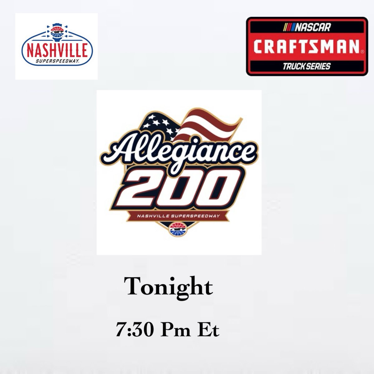MinaGreep6rtu's tweet photo. Race 2 of our 5-race truck coverage takes us to Nashville Superspeedway. It all starts at 7:30 p. m. ET, only on NBS TV Network via Twitch. https://t.co/wPXS9Eo1QE
