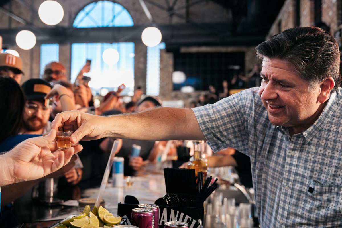 GovPritzker's tweet photo. Malört is a staple of our history and our heritage — a rite of passage if you want to prove you’re tough enough to be a Chicagoan.

When I look back on my time as Governor, I will think of the taste of Malört and all of you who joined in the joy of it. https://t.co/WNvLVAdZcZ
