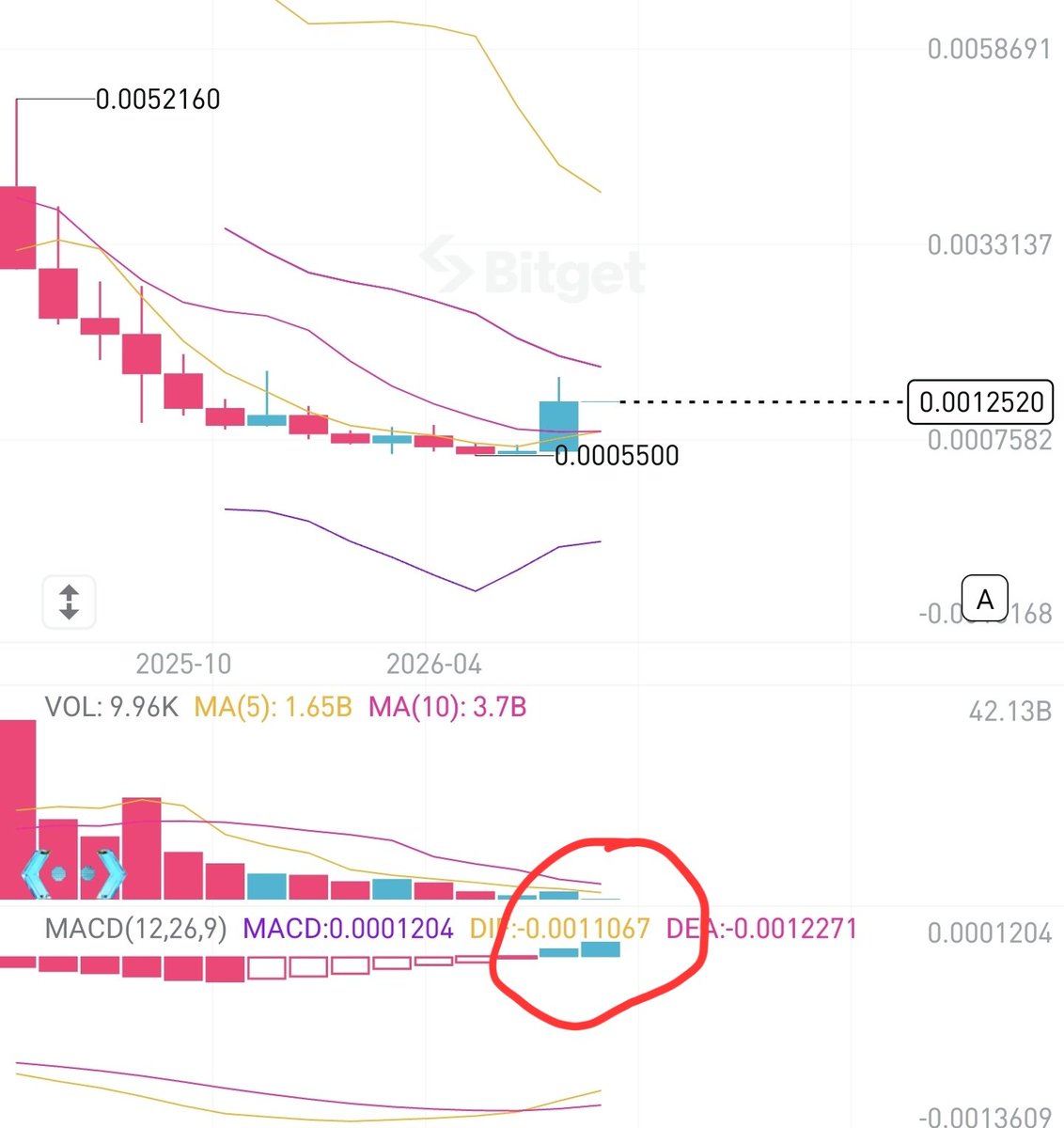 leonidasdog100b's tweet photo. Urgente: $Dog fechou sua segunda barra de Macd verde no gráfico mensal desde o seu lançamento, compartilhem. https://t.co/CGwpXPca3U