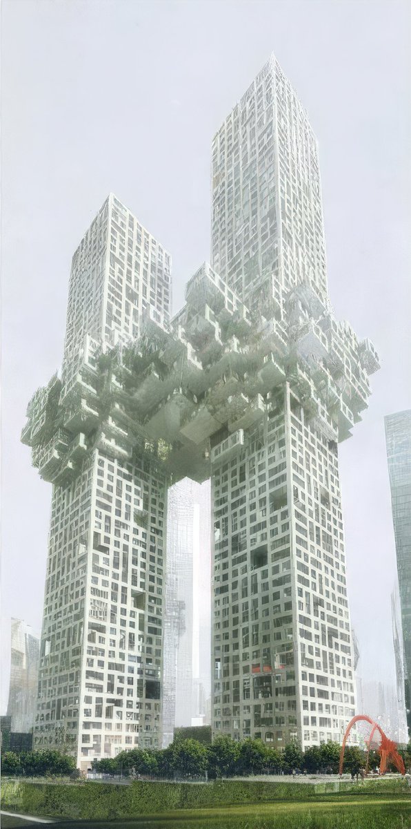 solisolsoli's tweet photo. "The Cloud" a canceled twin-skyscraper concept design, 2011 https://t.co/NjhfZGb9eW
