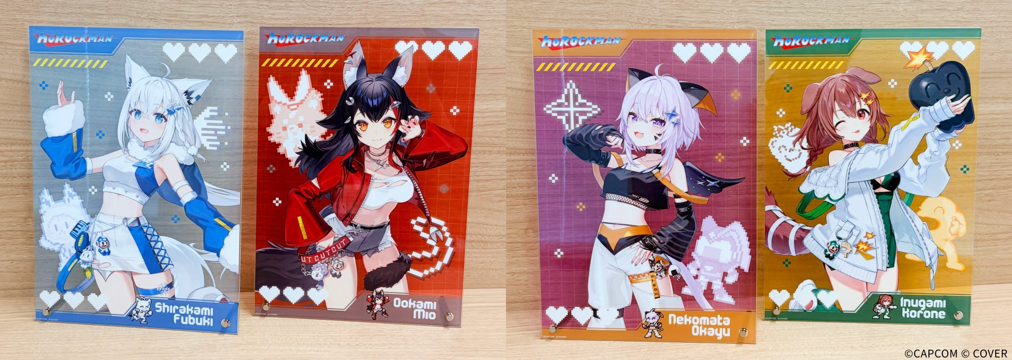 ロックマン　ホロライブ　アクリルボード　4種セット カプコンアミューズメント on X