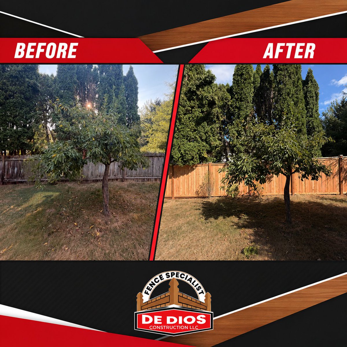 LlcDios's tweet photo. 🔨 A New Fence Makes a Big Difference!

This before-and-after project shows how quality fence installation can create a safer, more private, and attractive outdoor space. Trust De Dios Construction LLC for your next upgrade! 🏡✨

📞 206-910-1097
🌐 https://t.co/IdzbSEj3u9 https://t.co/uldLIAlkCI
