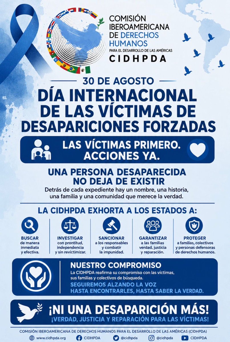 CidhpdaBolivia's tweet photo. Exigimos al Estado Méxicano mayor compromiso para la Búsqueda de personas desaparecidas, MÉXICO No puede seguir viviendo con cifras alarmantes.
#CIDHPDA #IIDDHCJ #OEA_Oficial #ONU #PorElDerechoaDefenderLosDerechosHumanos https://t.co/cNfo9t29df