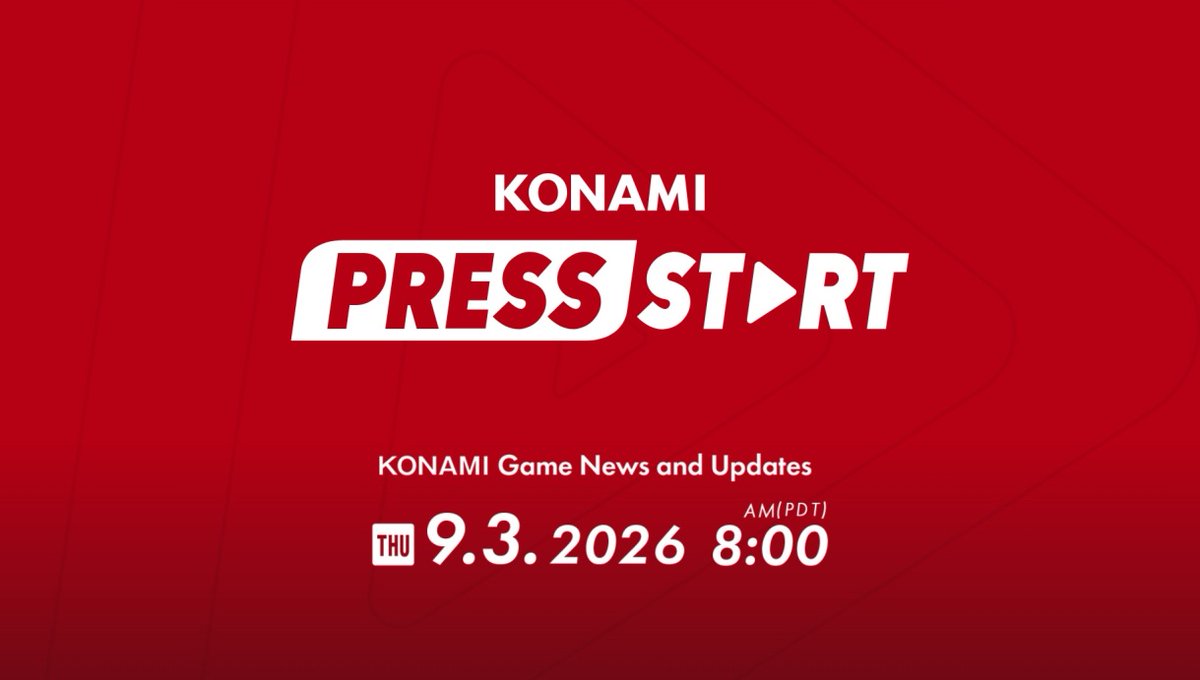 NinEverything's tweet photo. Konami Press Start showcase announced for September 3 https://t.co/7K6e65MxfB https://t.co/LCuQPaYwCo