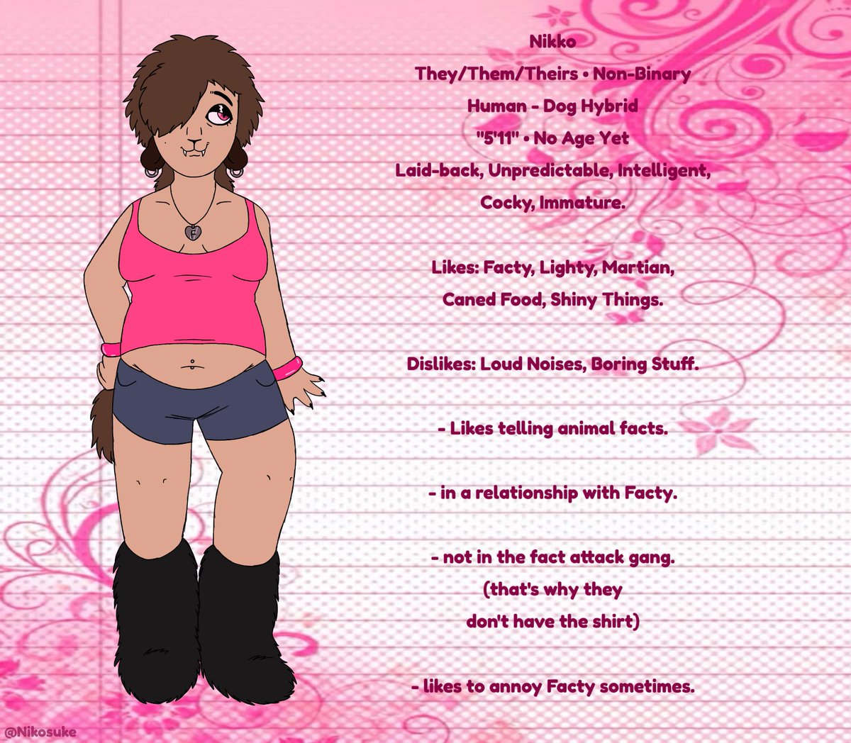 Nikoling23's tweet photo. Hello everynyan.. this is my FAA sona.. when I tell y'all they do NOT fit the aesthetic 😭 

I'm sorry y'all 😔😔 

#Factattackadventures https://t.co/VlmidxQ2oj