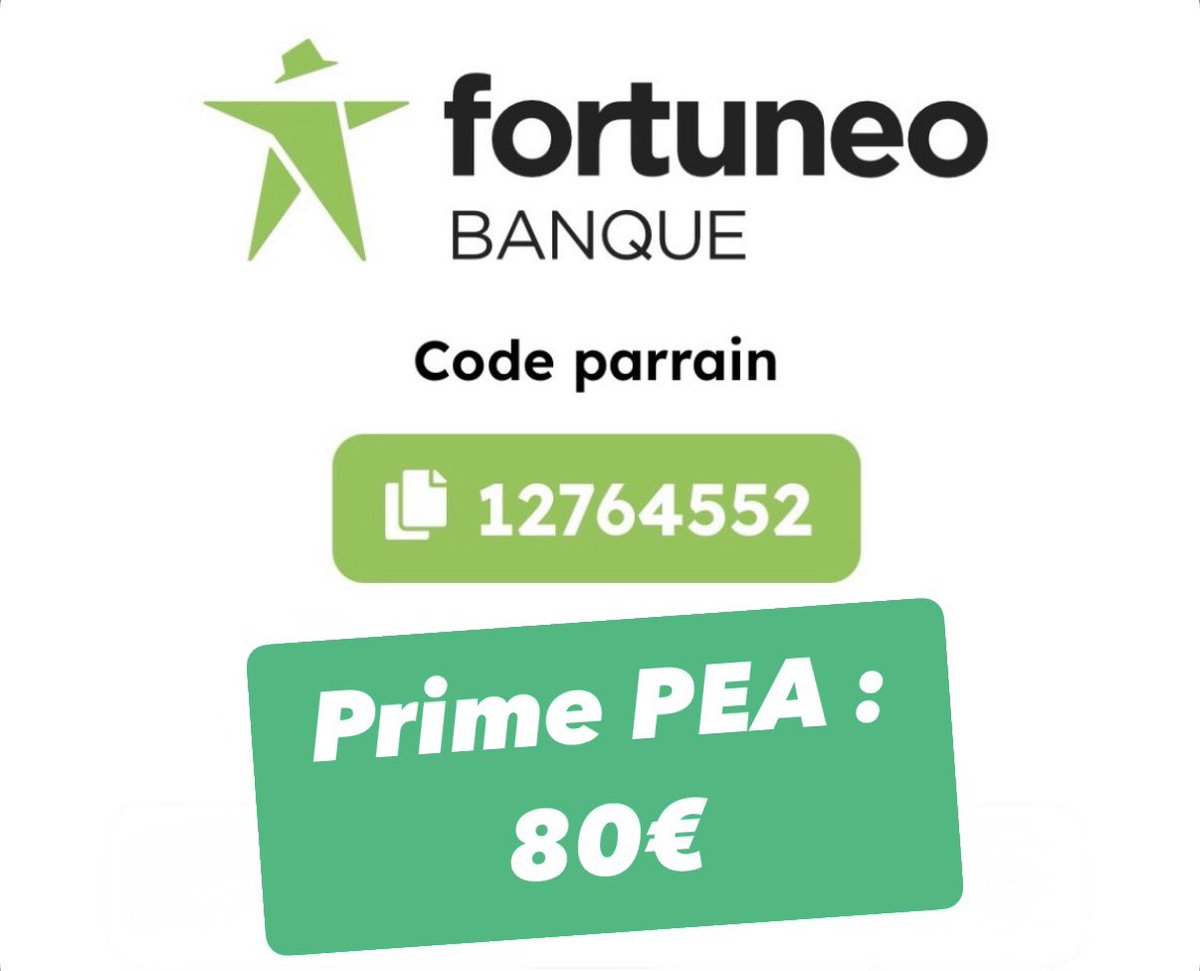 OParrainages's tweet photo. ✳️ #𝐏𝐚𝐫𝐫𝐚𝐢𝐧𝐚𝐠𝐞 #𝐅𝐎𝐑𝐓𝐔𝐍𝐄𝐎 #PEA -  Rentrée 2026 jusqu’au 30/09 ‼️

—— 8️⃣0️⃣ € de #prime ✅

=>  l’ouverture et le transfert d’un PEA (Plan Épargne Action)‼️

Code : 1️⃣2️⃣7️⃣6️⃣4️⃣5️⃣5️⃣2️⃣

#epargne 

Infosℹ️, #code sur le lien 🔗 suivant :

https://t.co/0aXORhoPF8 https://t.co/Hh4KCMzYXN
