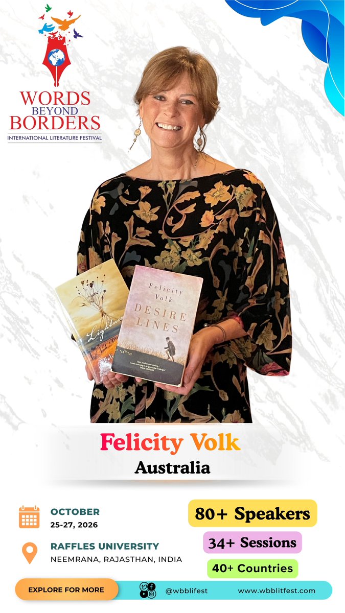 WBBLITFEST's tweet photo. #wbblitfest warmly welcomes Felicity Volk, former Australian Ambassador to Nepal and novelist, whose literary journey has unfolded alongside her diplomatic career.

Four decades in Australia’s Foreign Service, she now divides her time between Australia and #Nepal https://t.co/mslWlRJaml