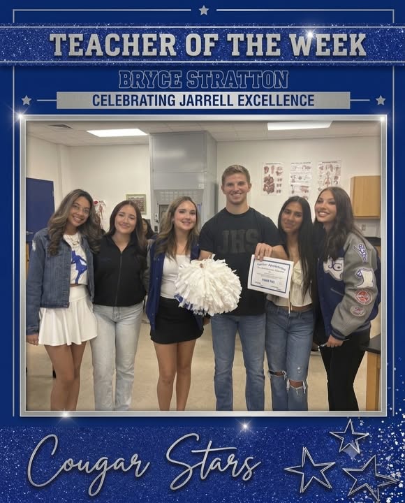 Jarrell_ISD's tweet photo. 📣 Congratulations to the Jarrell High School Cheer and Cougarettes Drill Team Teachers of the Week!
Thank you for encouraging our students, inspiring success and making a difference every day. We appreciate you! 💙🐾
#JarrellISD #TeacherOfTheWeek #OneCommunity https://t.co/nVhvuiOenG