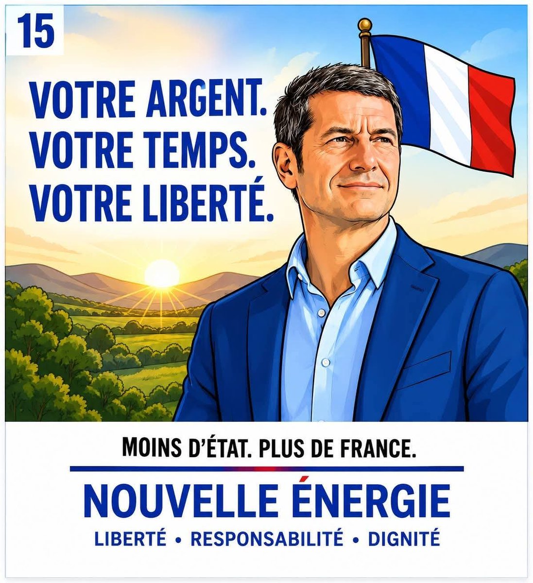 TEymoz's tweet photo. Chaque jour, voilà ce que @davidlisnard peut changer concrètement pour vous :
👉🏻 Votre argent 💶
👉🏻 Votre temps ⏱️
👉🏻 Votre liberté 🗽
Moins d’État⛔️. Plus de France ✅️
#AvecDavidLisnard 🚀
#LaGrandeFrance 🇫🇷
@Nouv_Energie @JeunesEnergies https://t.co/5IeHNy3EtU
