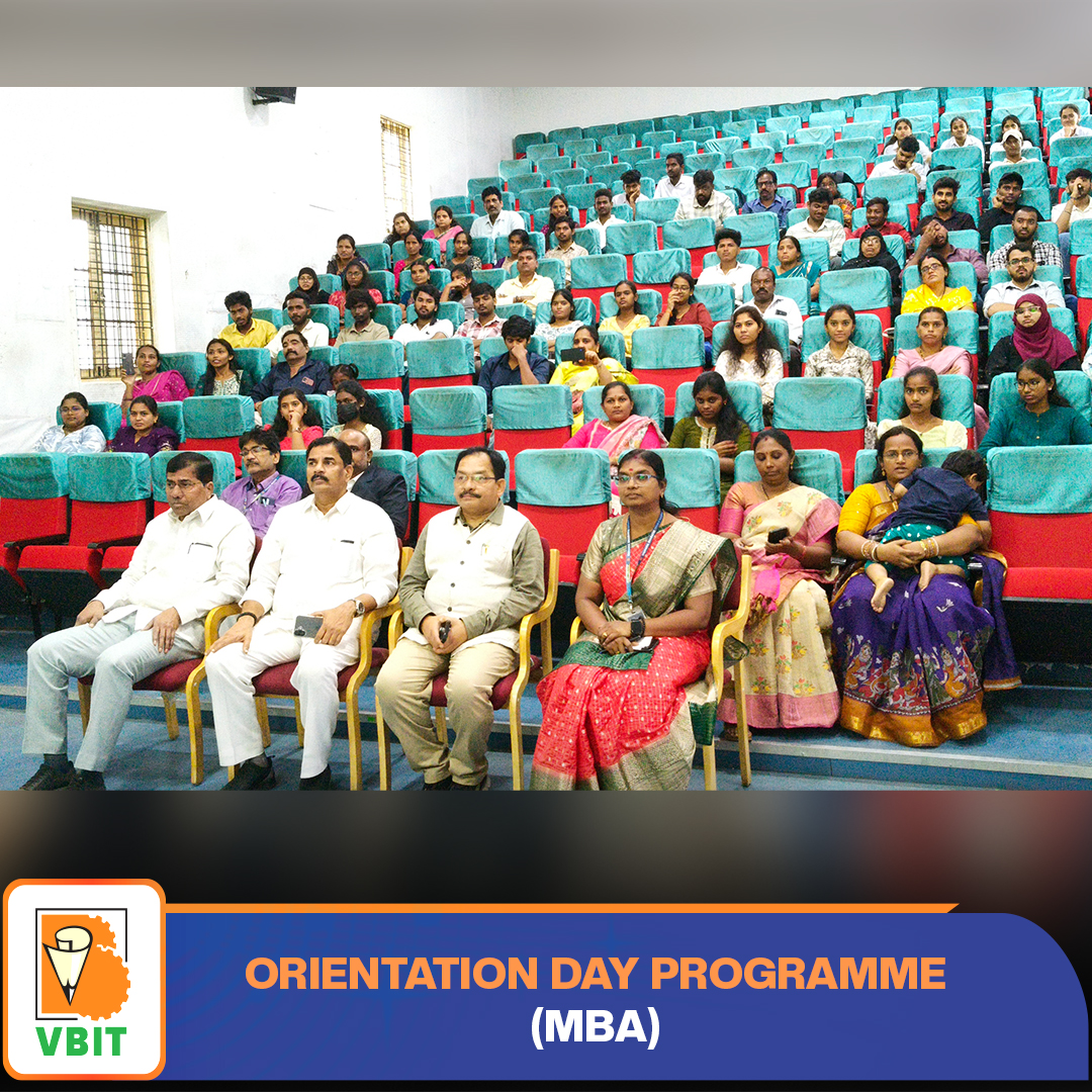 VBITHYD's tweet photo. The Department of Business Management, VBIT warmly welcomed the MBA I Year (2026–28) students at the Orientation Programme held on 31st August 2026.
#VBITHyderabad #MBA #MBA2026 #OrientationProgramme #MBAOrientation #BusinessManagement #NewBeginnings #StudentLife #CampusLife https://t.co/tDpbJ7frgC