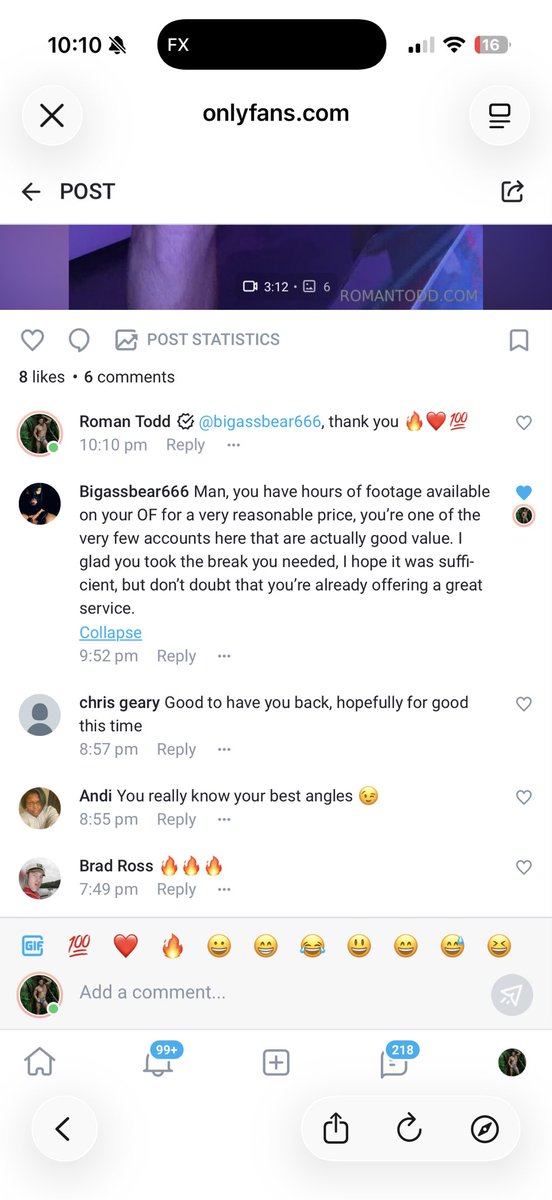 RomanToddNYC's tweet photo. Love comments like this makes me melt 🤤 https://t.co/gIuQK8vpda