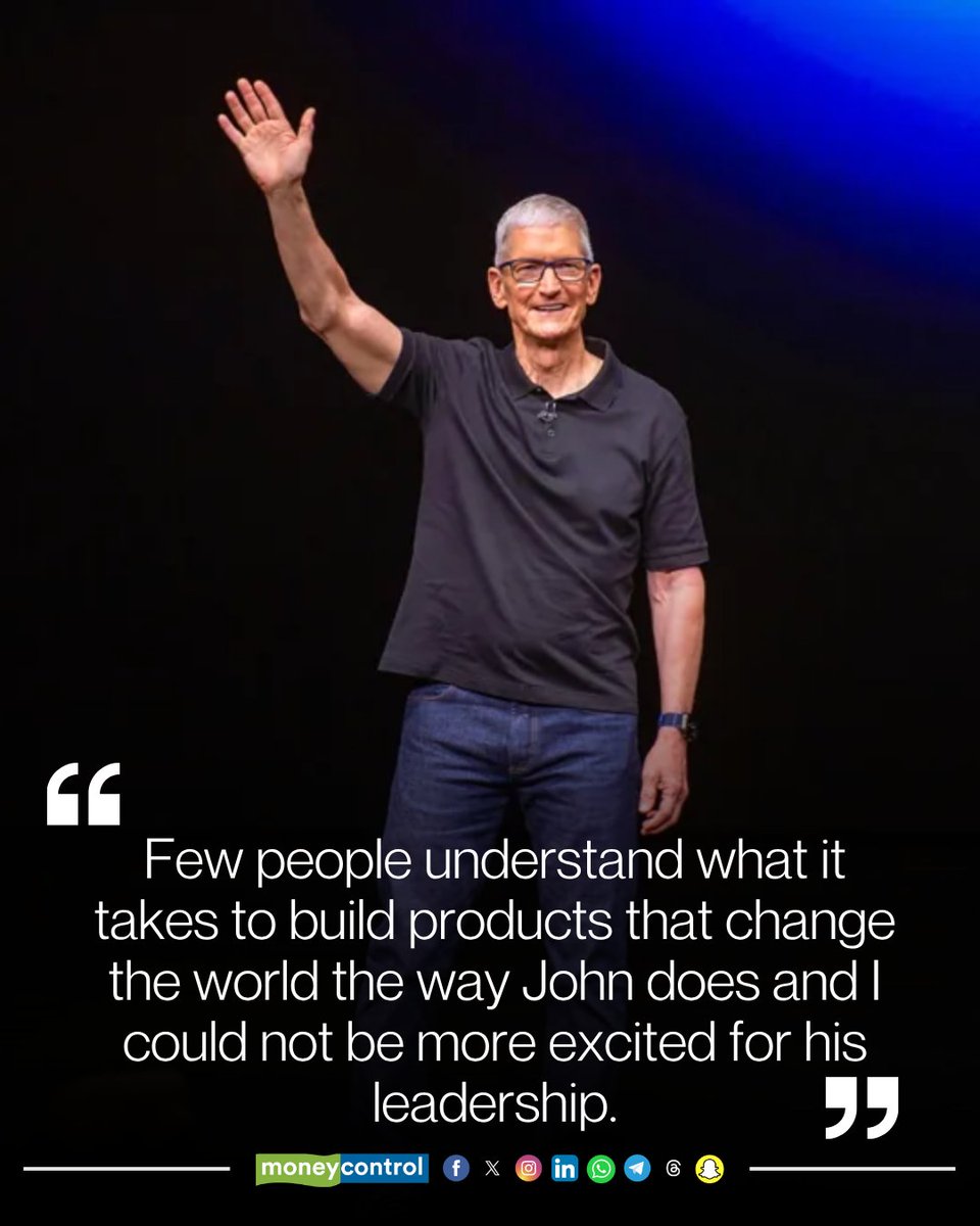 moneycontrolcom's tweet photo. Tim Cook's final day as Apple CEO.

Apple's Tim Cook told employees that he’ll miss the role of chief executive officer but has “enormous comfort” in the leadership of his replacement, John Ternus.

Cook made the comments in an email to all employees on August 31st, his final day as CEO. Cook took over for Steve Jobs in August 2011, when he embarked on a record-breaking 15-year tenure that included the launch of the Apple Watch, AirPods, and major expansions to the iPhone, iPad and Mac lines.

“As you know, I am not leaving Apple. But I am stepping away from a role that I have loved deeply,” Cook said in his email. “I will miss this work in ways I can only begin to imagine, even as I remain completely at peace with my decision.”

Here's what Tim Cook wrote in his final memo to all employees as CEO.  

#TimCook #Apple