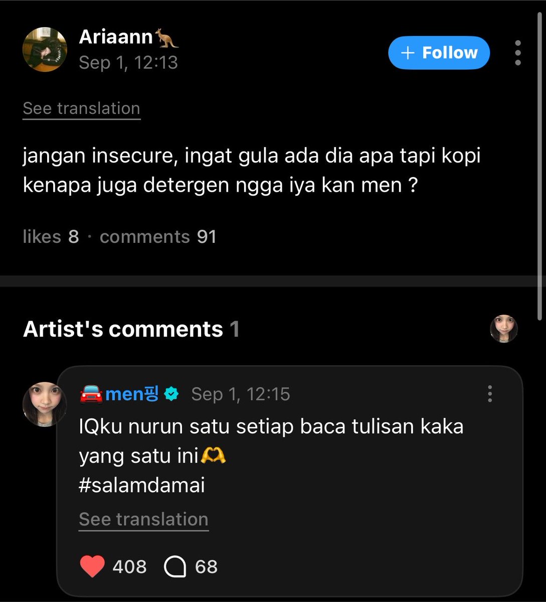 yerisgood's tweet photo. dia tau jokes ini😏 https://t.co/Wxb4HMMwbp