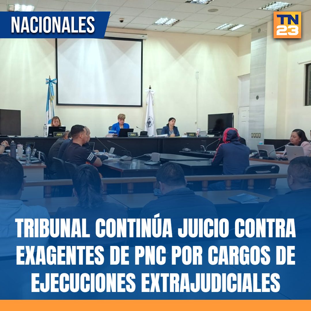 TN23NOTICIAS's tweet photo. #Tribunal #continúa #juicio contra #exagentes de #PNC por #cargos de #ejecuciones #extrajudiciales ➡️ https://t.co/GFs903dCkS https://t.co/cm2Q5Cyifh