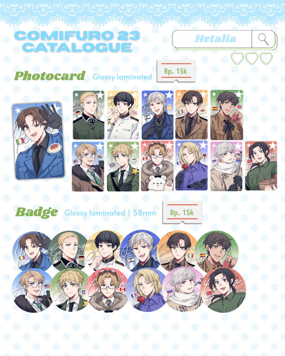 tash_usk's tweet photo. [❤️&amp; 🔄are appreciated!]
My CF23 Pre-Order batch 1 is open!

LOCAL ONLY! 🇮🇩 (International order will be open around 20th sept)
📅Pick-up: 1 Sept - 7 Sept | Mail Order: 1 Sept - 20 Sept 
📦Pick-Up &amp; Mail Order
📷Hetalia, Black Butler, Magi, HunterxHunter

#cf23 #comifuro23 https://t.co/tyjD4jHFJP