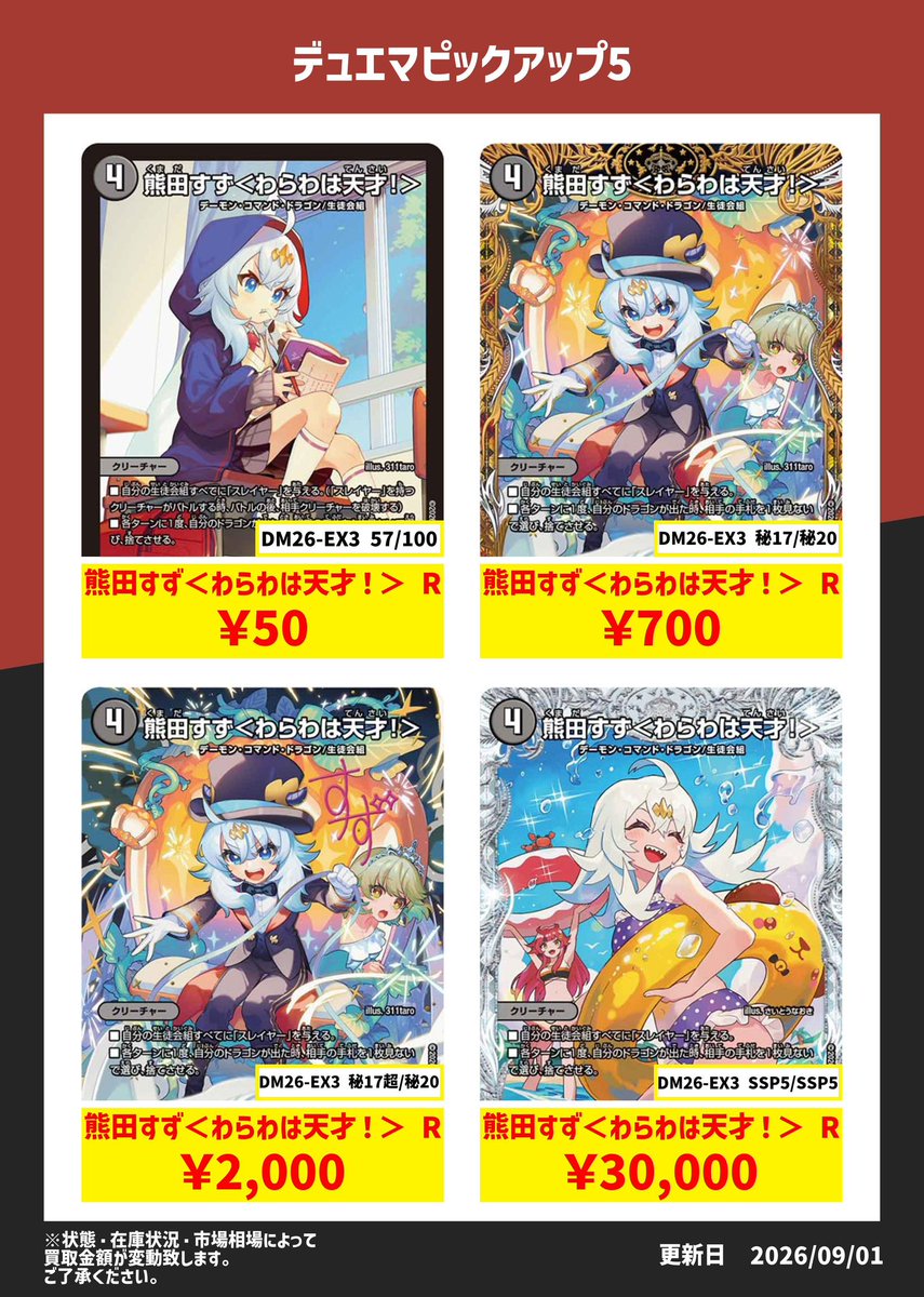 cardshoplight's tweet photo. 【デュエマ買取情報】

ドラゴン娘
のピックアップ商品を大募集中！

滋賀のデュエマ買取は
#カードショップLight
までお願いします！
#デュエマ 
#デュエルマスターズ高価買取 
#デュエマ買取 https://t.co/6dHKZM3FCu