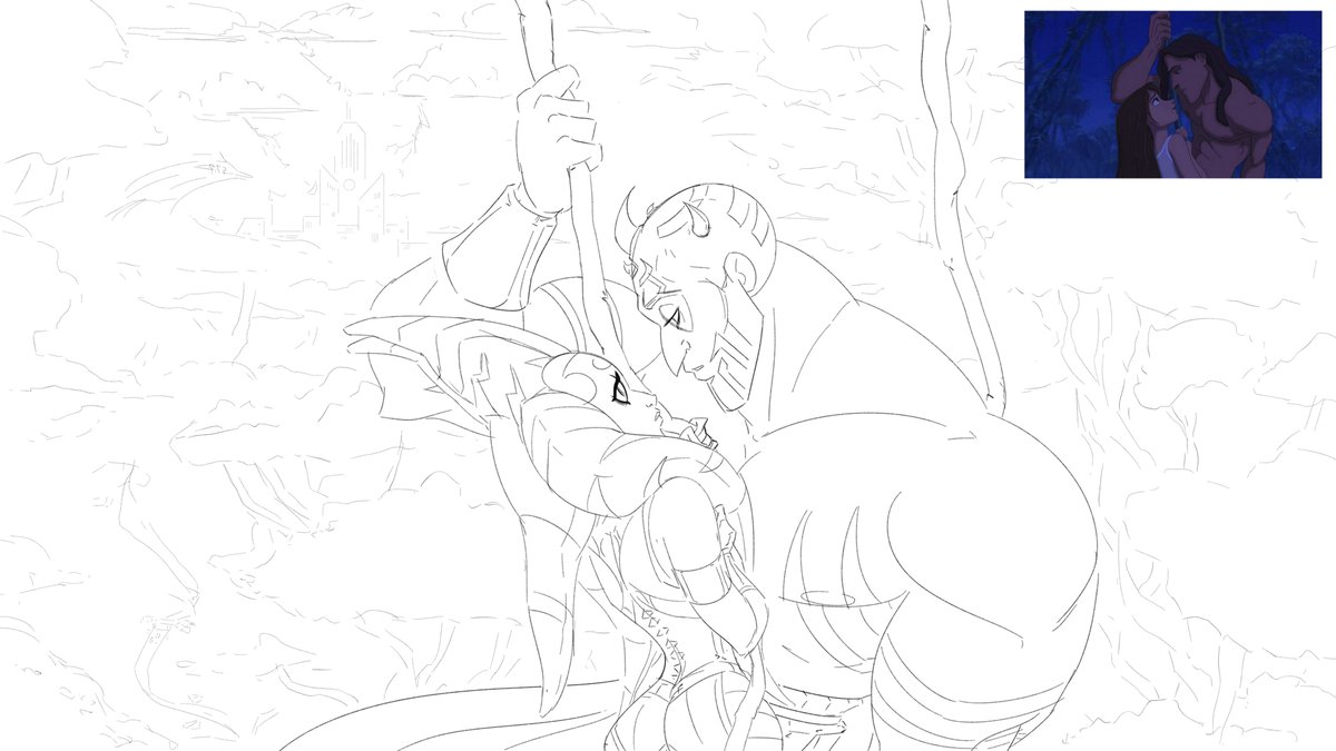 ArtofDominique1's tweet photo. Line drawing #sketchdump of #starwars #swtor My sith inquisitor with my fellow guildmates. Miss playing with my gals. (2021-2024 I believe?) https://t.co/kWd4He3H6h