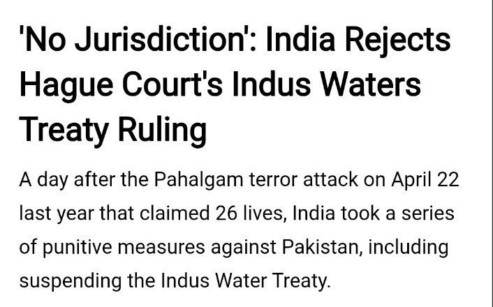 Vishal_DCP's tweet photo. @MIshaqDar50 The treaty stands in Abeyance:- INDIA https://t.co/ggSsvlpNIA