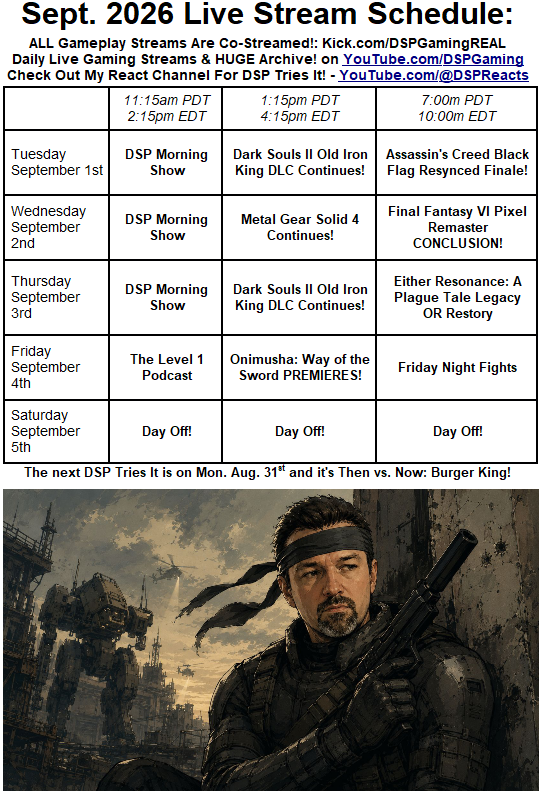 TheyCallMeDSP's tweet photo. On Tuesday, join me for a chill DSP Morning show and the RETURN of Dark Souls II Old Iron King DLC on my 1st stream! Then it's the CONCLUSION of Assassin's Creed Black Flag Resynced on my late shift! Plus TCG mania continues so DO NOT MISS IT! https://t.co/UMHiZMbObO