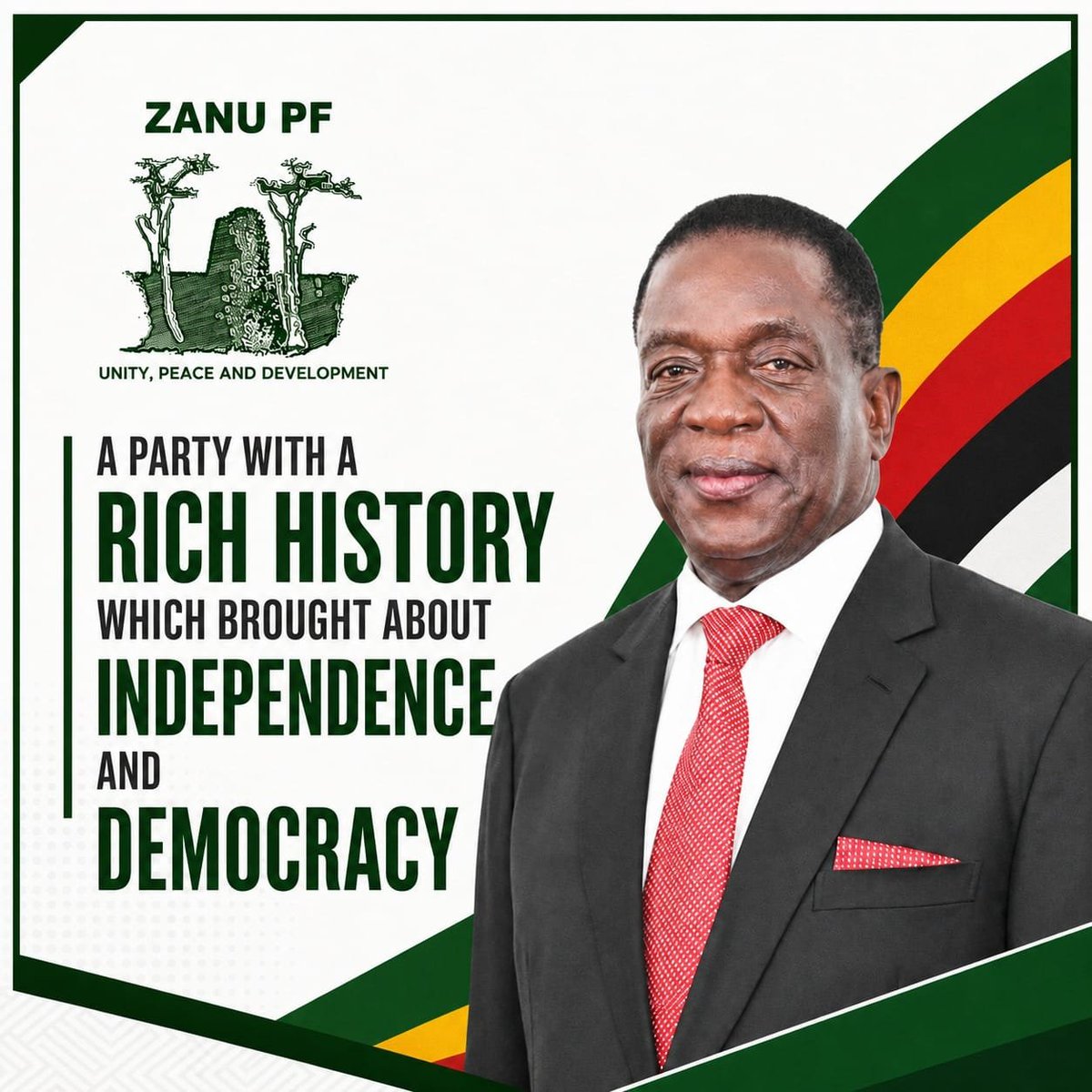 CdeTraba's tweet photo. ZANU‑PF is not merely a political organisation but the custodian of Zimbabwe’s liberation legacy. Born in the crucible of struggle, the party carried the torch of resistance against colonial domination and became the decisive force that delivered independence in 1980. Its history is inseparable from the nation’s freedom, a record written in sacrifice, resilience and triumph.
@ZANUPF_Official 
#IndependenceLegacy
#LiberationMovement