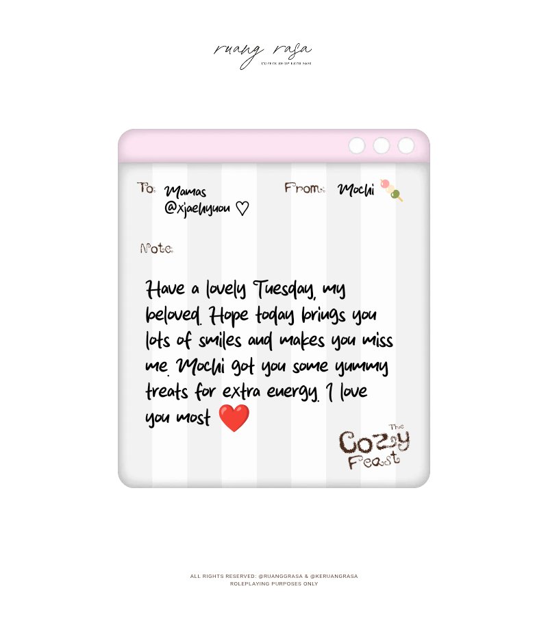 backuprusa's tweet photo. ㅤ
Dear Mamas @xjaehyuon ♡

Somewhere, someone prepared this hoping it would reach you at the right moment. So here it is: a little warmth, crossing the distance just for you.
ㅤ https://t.co/hKckJJ5omi