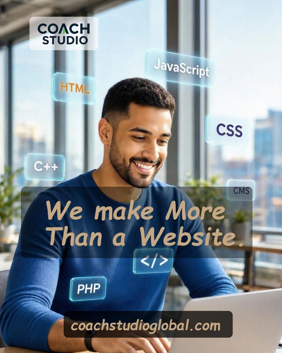 the_coachstudio's tweet photo. Coach Studio Global offers Website Development Services in Dubai &amp; India for coaches, trainers, leaders, healers, therapists &amp; solo entrepreneurs. Turn your expertise into a powerful online presence. 

Visit - https://t.co/CxPnLJKYBP

#websitedevelopment #webdevelopment https://t.co/ISH3twjRK7
