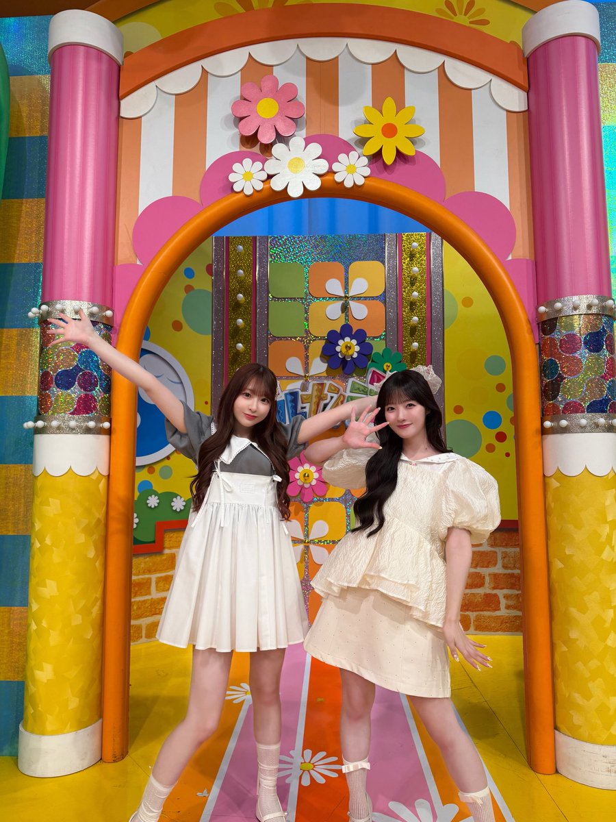 CUTIE_STREET_'s tweet photo. ☀️『 #ヒルナンデス 』ご覧頂きありがとうございました🌅✨ 
@hirunandes_4ntv

🧡川本笑瑠 
🩷桜庭遥花

今回もたくさん笑って元気をいただきました💪✨

そして…CUTIE STREETを気になった方！
ぜひ！アリーナツアーにお越しください💎

▼だれでも申し込める受付期間中🎟️
https://t.co/RSCxkWi0Lc

#CUTIESTREET #きゅーすと