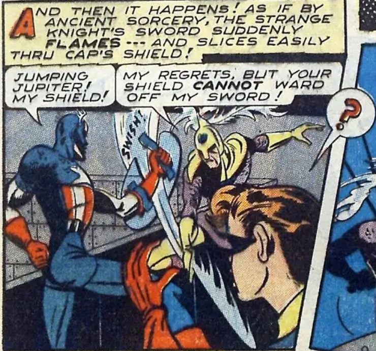 D404N's tweet photo. So much for cap's shield being indestructable https://t.co/exH9umYhZk
