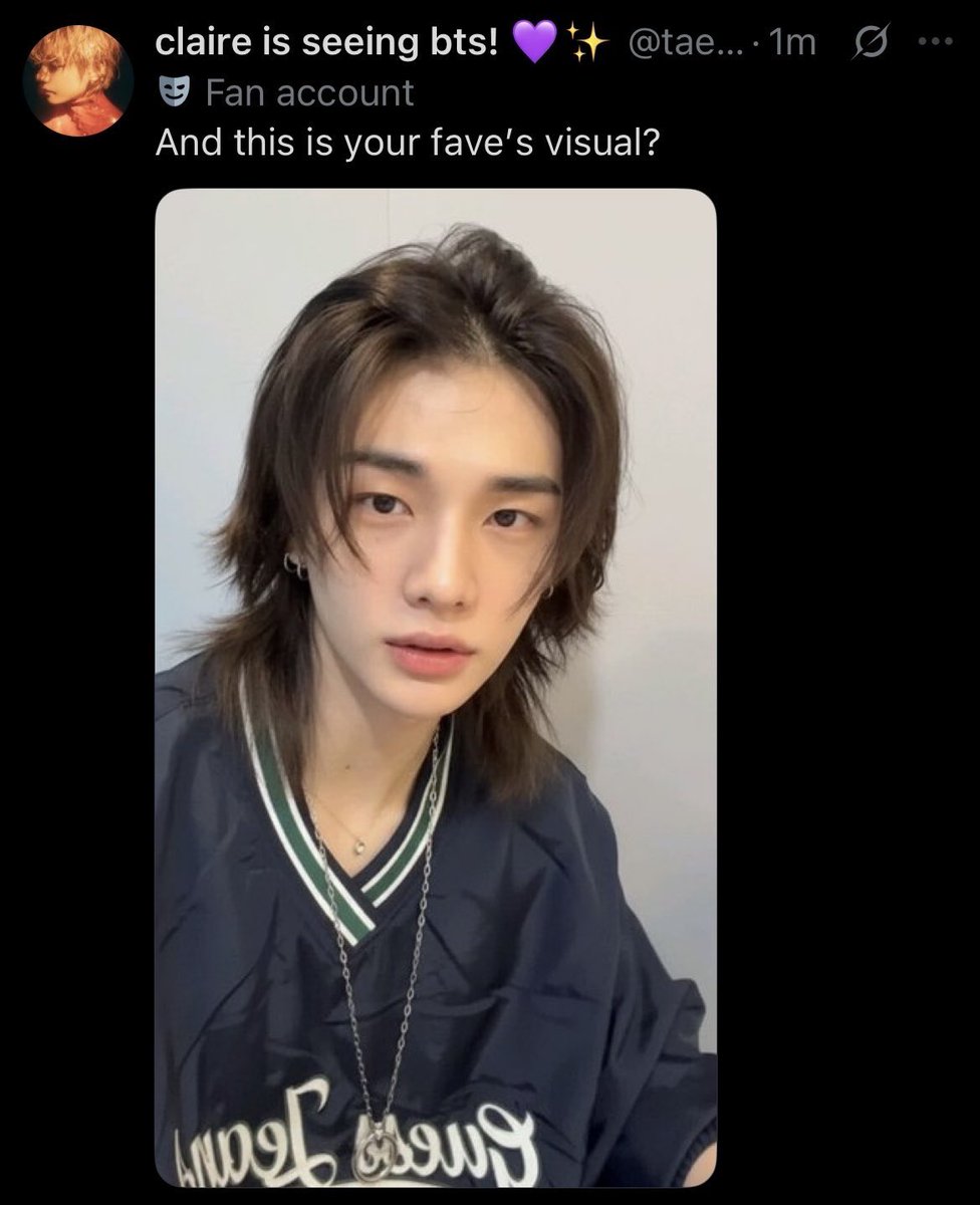 PhoenixHwanger's tweet photo. Ratmys trying to convince us that Hyunjin is ugly

I’m like: Where?

They’re like: https://t.co/8zVghDQJaT