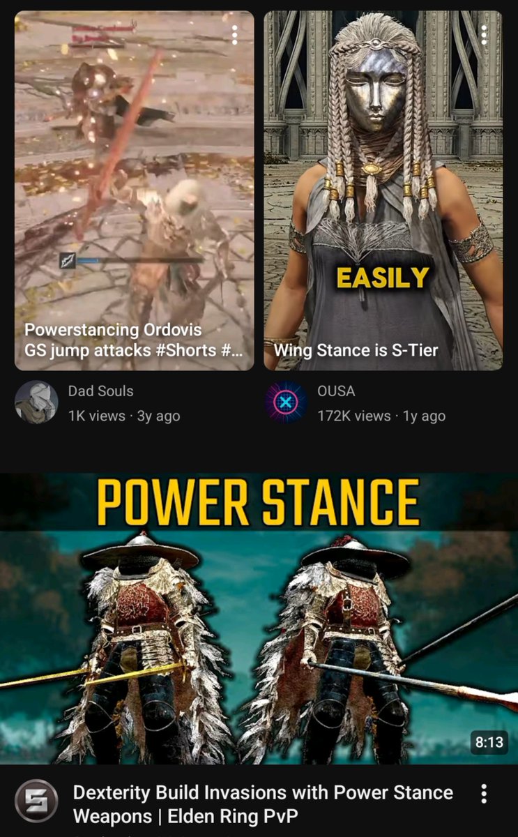 ApePupo12's tweet photo. @SonicHero3D I know the base state requirements *1.5 to power stand for DS2. But good to know there are different compatible weapons for each weapon class.

Still the majority ER pvp/e community refer the same class dual wielding as power stance, for sure it's a simplified version of DS2. https://t.co/oPkVHNgxkQ