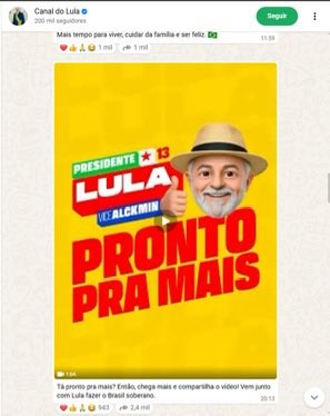 meioindep's tweet photo. 🚨ATENÇÃO: Canal de WhatsApp de Lula não foi informado ao TSE no registro de redes sociais da candidatura

ALÔ, TSE! ALÔ, TOFFOLI! https://t.co/OHEKtRSebp