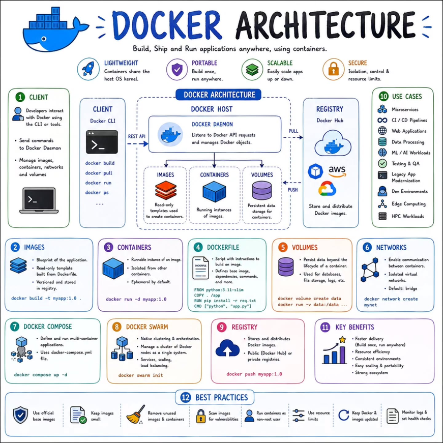 PythonCrafted's tweet photo. Master Docker concepts and crack your devops interview . #docker #devops https://t.co/Iy7Rz5pkA2