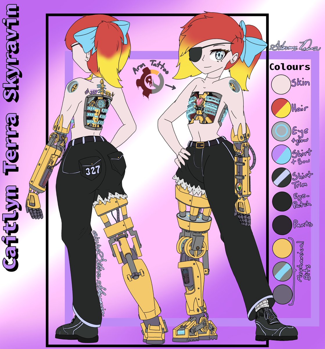 SilverSkyravin's tweet photo. New ref done! Use this design if you plan to draw this robotic girlie! <3 https://t.co/ra0SjzyBMO