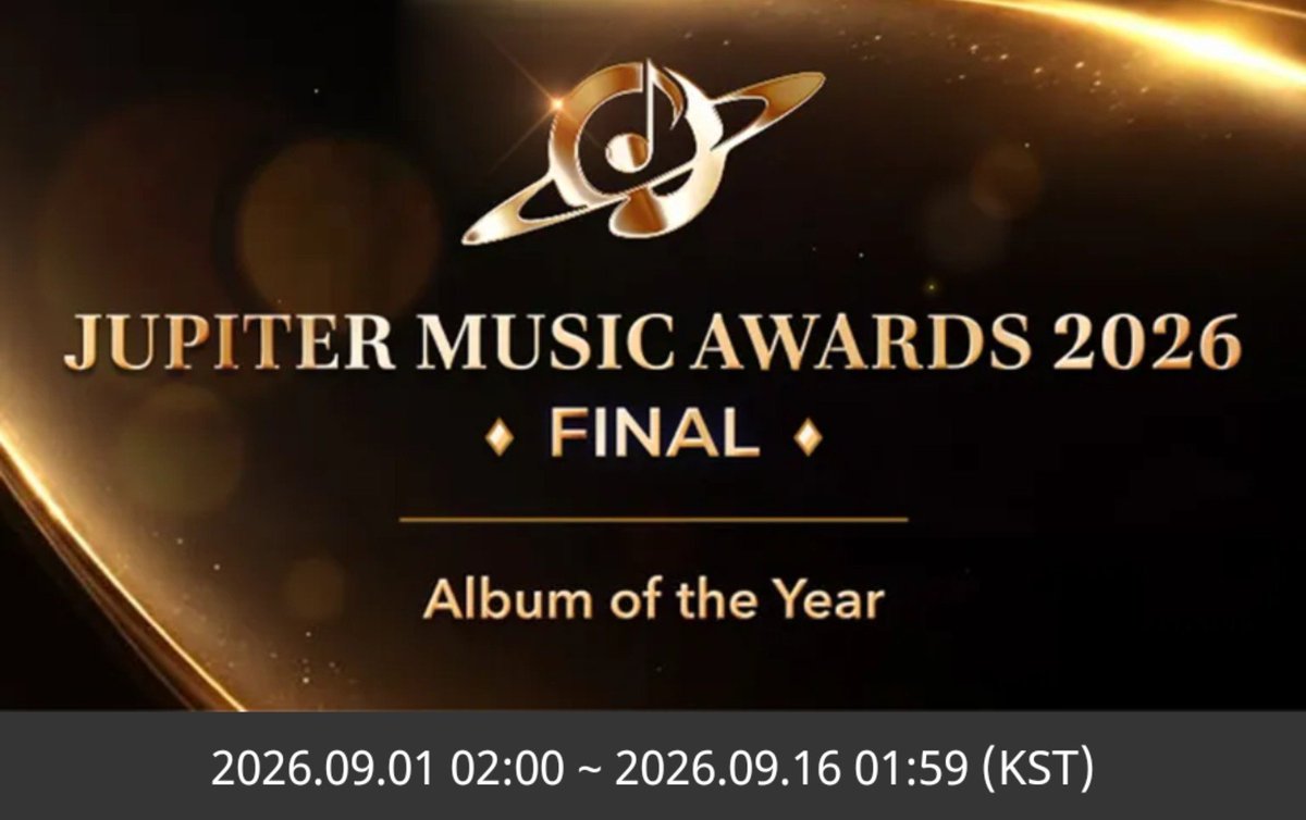 2313_SUPPORT's tweet photo. 📢 𝗧𝗛𝗘 𝗙𝗜𝗡𝗔𝗟 𝗥𝗢𝗨𝗡𝗗 𝗜𝗦 𝗡𝗢𝗪 𝗢𝗣𝗘𝗡! 🔥

The FINAL ROUND of Jupiter Music Awards 2026 is finally here!

This time, let's put our main focus on 𝗔𝗟𝗕𝗨𝗠 𝗢𝗙 𝗧𝗛𝗘 𝗬𝗘𝗔𝗥 for 𝗕𝗢𝗧𝗛 𝗦𝗜𝗗𝗘𝗦 by NCT JNJM 🏆

𝗚𝗼𝗮𝗹𝘀 : 𝗧𝗢𝗣 1 🥇

We've made it all the way to the last round, so let's keep collecting and voting until the very end! Every vote counts, and let's get BOTH SIDES to TOP 1 🥇

🗓 1 - 15 September, 23.59 WIB

𝗛𝗼𝘄 𝘁𝗼 𝘀𝘂𝗽𝗽𝗼𝗿𝘁:

1. Idol Champ – 1 vote = 40 Rubies ❤️, Unlimited votes
2. Muniverse – 1 vote = 40 Lumy 💙/💛, 3 votes per day
3. My1Pick – 1 vote = 40 Gold Hearts 💛/ 40 JMA Ticket 🎫
4. Mubeat – 1 ticket = 10 Ads, Unlimited votes
5. Coogoong – 1 vote = 400 Gold Hearts 💛

Just one last round, Team JNJM! Let's stay consistent and give BOTH SIDES a good push until voting closes and bring the trophy for Jeno and Jaemin 🫶

#NCTJNJM #BOTHSIDES 
#JENO #JAEMIN #TeamJJ_Voting