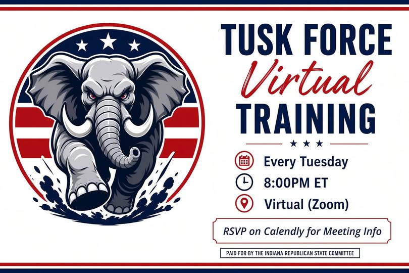 SprouseDax1868's tweet photo. Join the Tusk Force virtual training call tomorrow at 8:00 PM, As the election draws closer it is more important than ever to get out and make a difference,  join to get more involved with you local republican party throughout the state of Indiana!
https://t.co/WlhFK8hYEw https://t.co/rvtkCdft3s