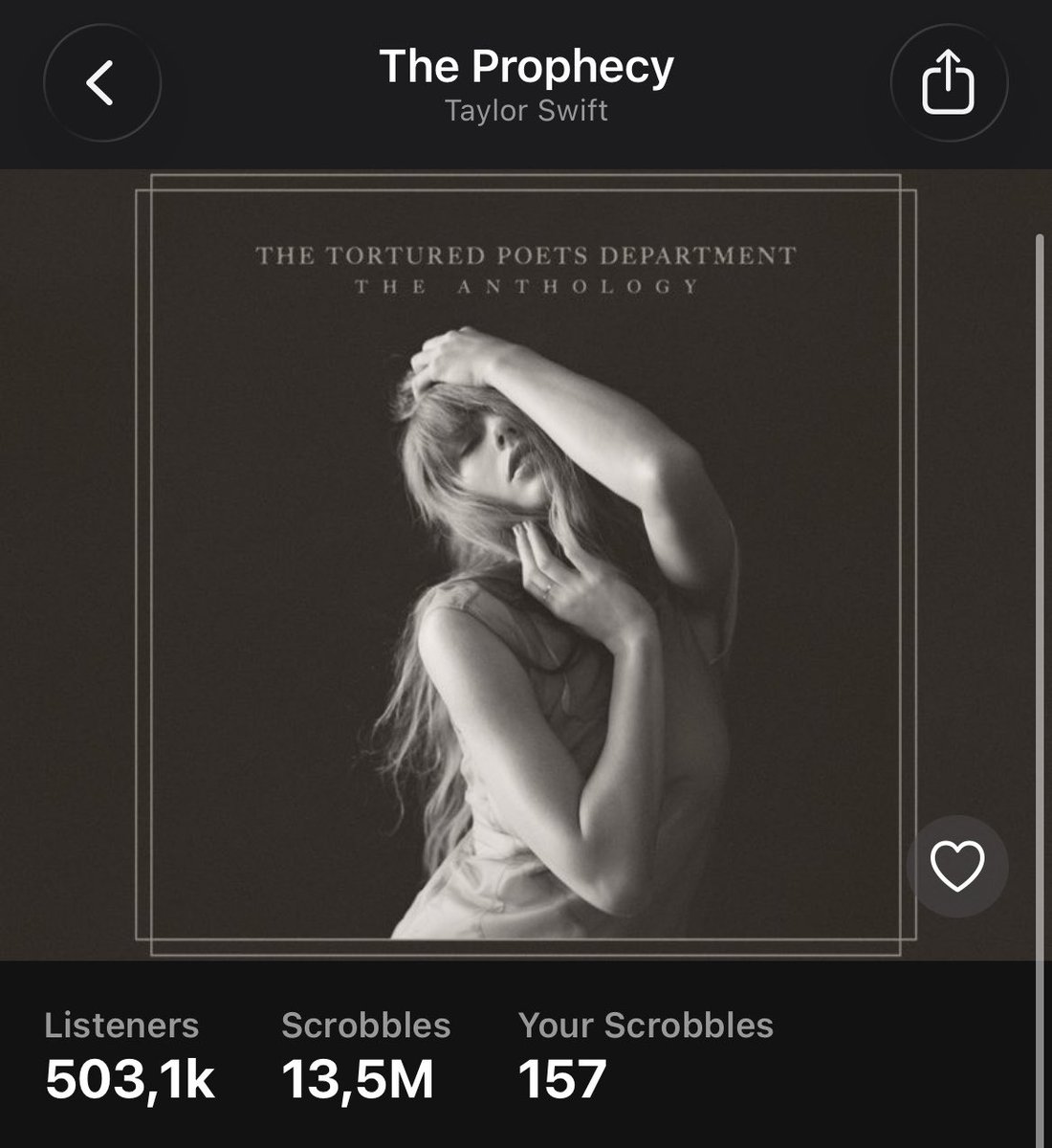 sofiahorseman's tweet photo. desde que salió the prophecy la escuche 157 veces y puedo asegurarles hoy 31/08/26 que la plegaria fue escuchada. https://t.co/YmGCW5fuLx