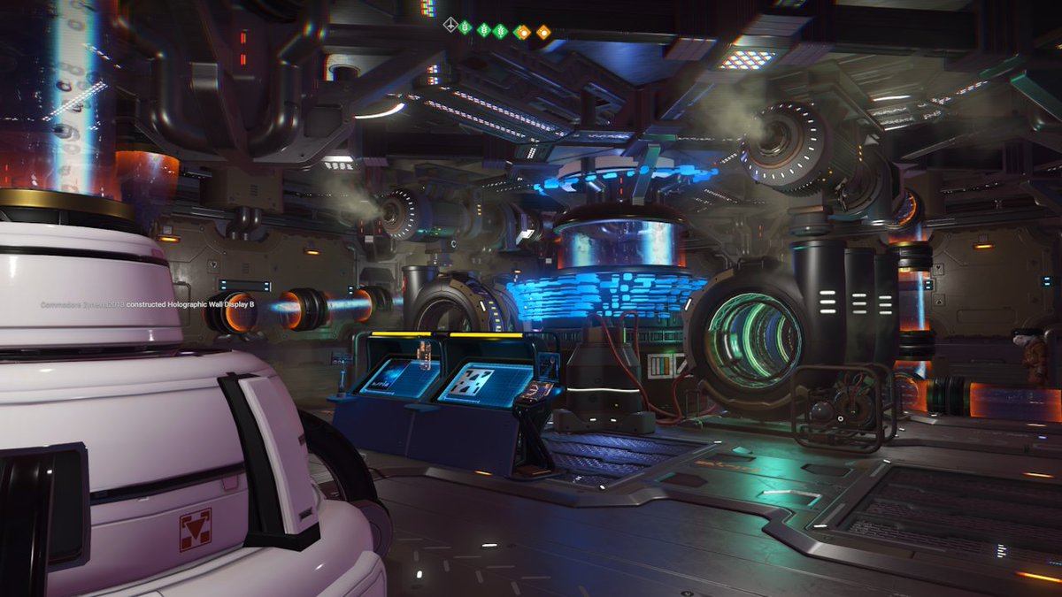 Zyn3xia2013's tweet photo. @NoMansSky @hellogames War room navigations and engine bay of my capital ship turned out awesome tbh https://t.co/4BQFOH1AlU