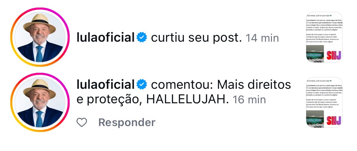 jbieberbrs's tweet photo. Avisa, @LulaOficial! https://t.co/v8AdAP0gMx