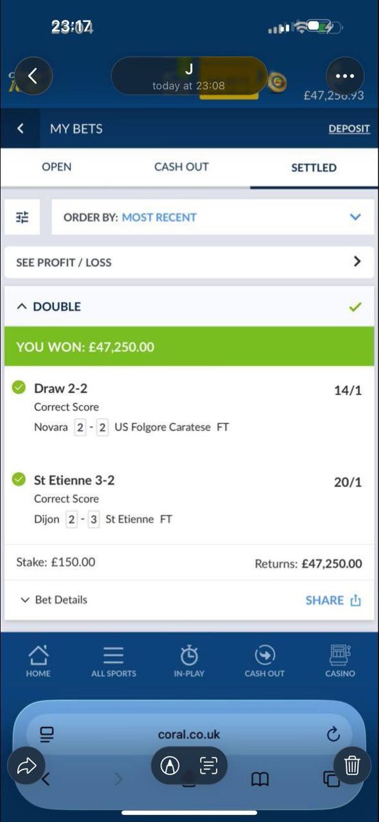 CMPBankerCS's tweet photo. £150.00➡️➡️47,250.00💪
Another member just smashed it 🔥
“Unbelievable this is my first time”
“I don’t regret it, man. That money is just too huge 😂”
This is why we do it.
Who’s next from here? 👀 

#CorrectScore #BettingWins https://t.co/RdZtDE1Cfq