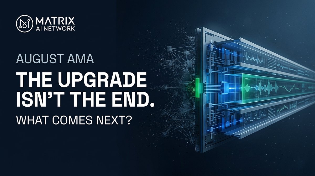 MatrixAINetwork's tweet photo. August Video AMA to be released in 12 hours. https://t.co/fen6iW5JuP