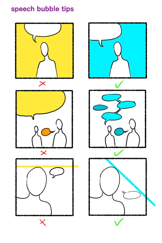 R3nderLab's tweet photo. Speech bubbles can ruin a good panel if the eye doesn’t know where to go https://t.co/hFK4c7I6c0