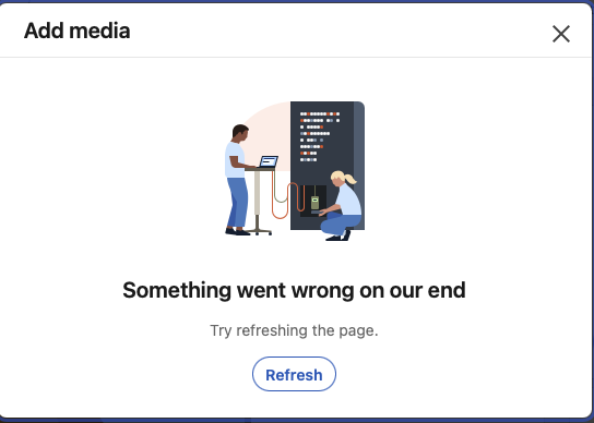 joelspeck's tweet photo. @LinkedIn @LinkedInHelp  your website is glitching. No uploaded documents or images - attachments or profile images - are able to be saved. Please correct this, please and thank you https://t.co/a6cU9NQ675